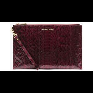 Genuine Snakeskin Extra Large Clutch